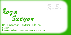 roza sutyor business card